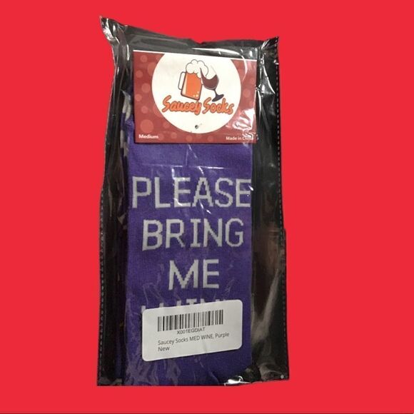 “Please Bring Me Wine” Saucey Socks 🧦! - Picture 1 of 2